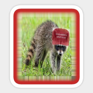 Make America Great Again Racoon Sticker